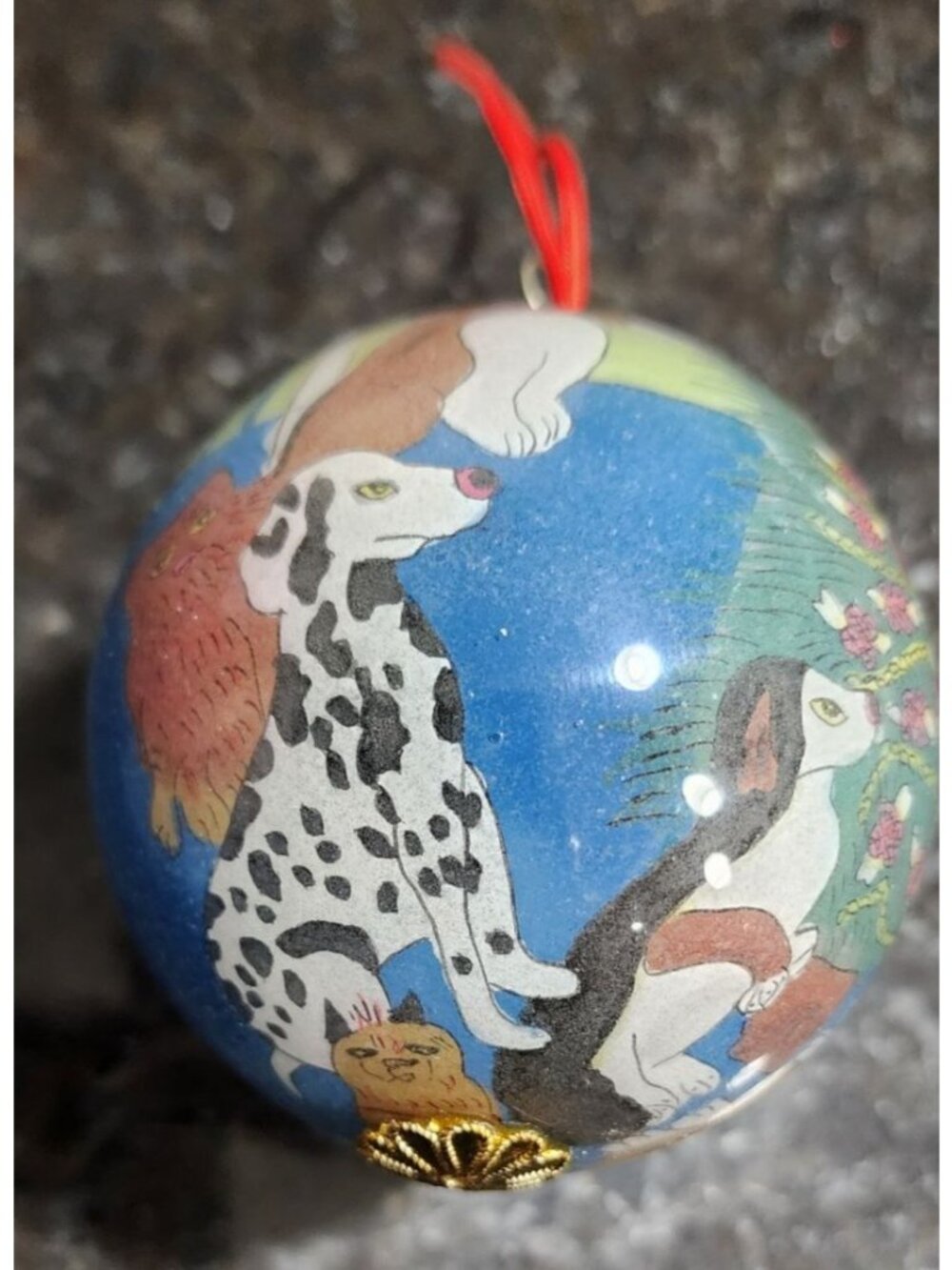 2014 Pier 1 Imports Li Bien Glass Ornament with Original Red Box